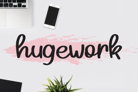 Hugework: A Handwritten Font for Authentic Branding