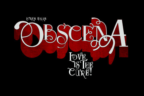 Obscena Font: A Bold Retro Typeface for Branding